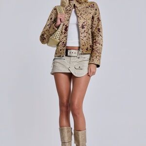 Axel Faux Leather Mini Skirt